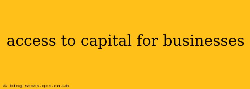 access to capital for businesses