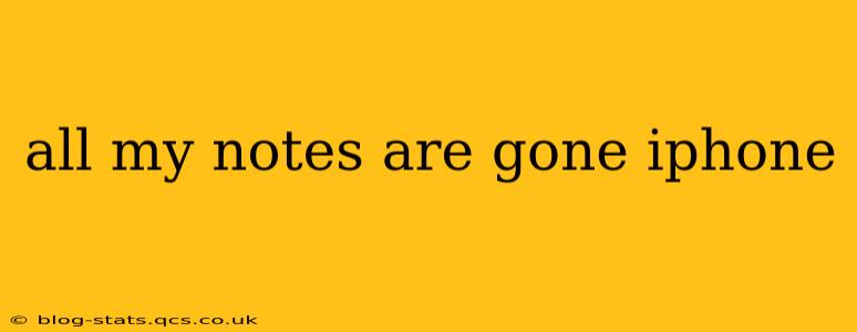all my notes are gone iphone