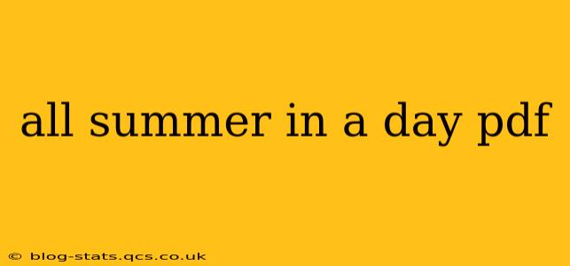 all summer in a day pdf