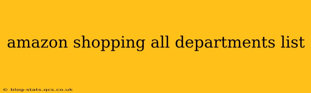 amazon shopping all departments list