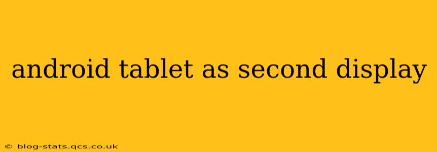 android tablet as second display