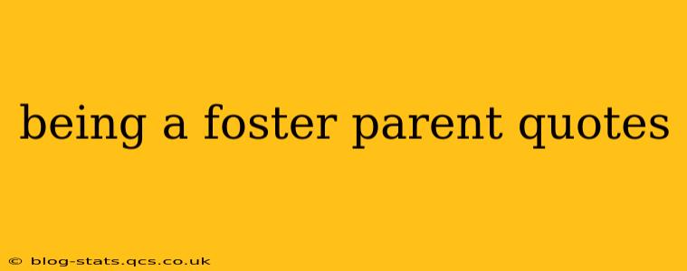 being a foster parent quotes