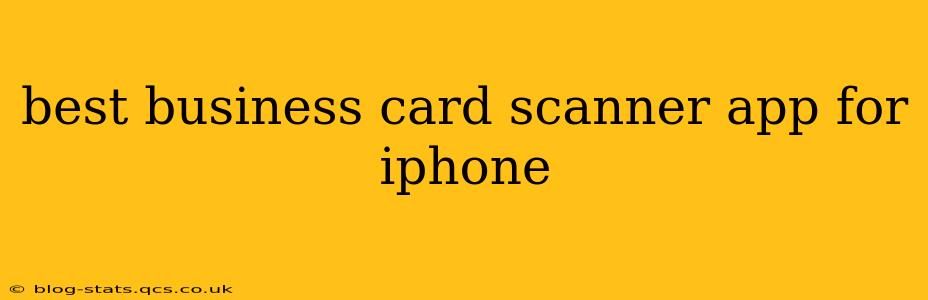 best business card scanner app for iphone