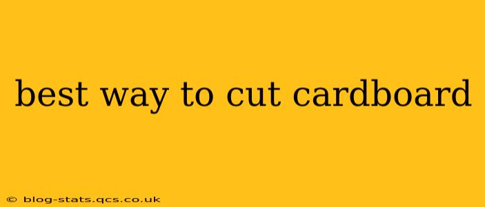 best way to cut cardboard