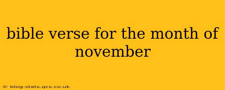 bible verse for the month of november