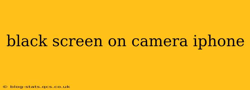 black screen on camera iphone
