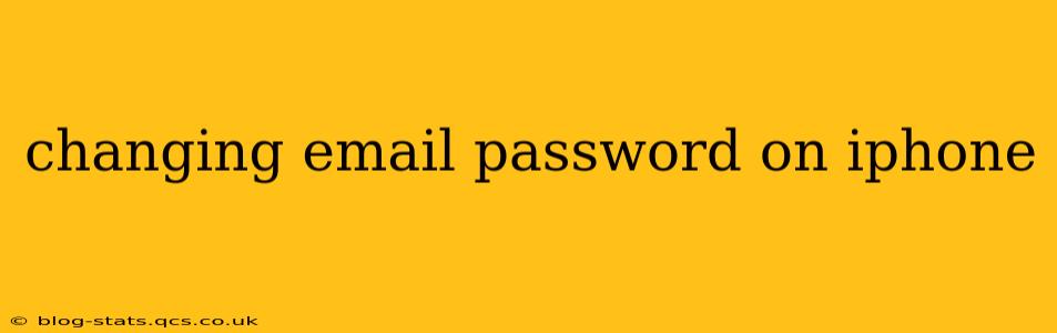 changing email password on iphone