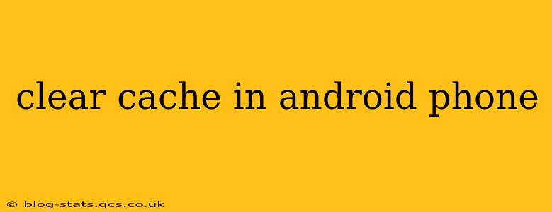 clear cache in android phone
