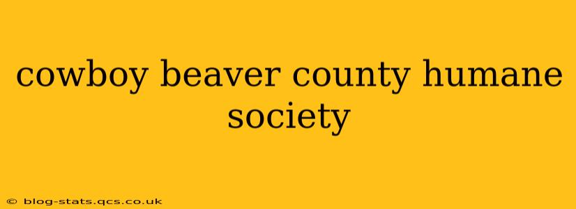 cowboy beaver county humane society