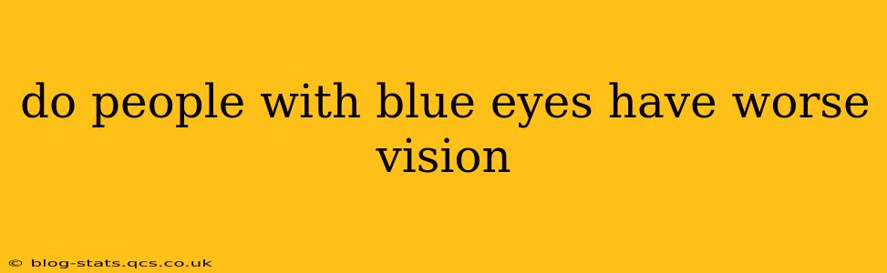 do people with blue eyes have worse vision
