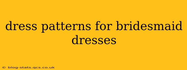 dress patterns for bridesmaid dresses