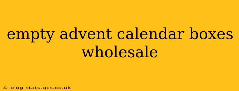 empty advent calendar boxes wholesale