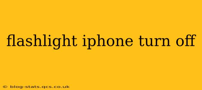 flashlight iphone turn off