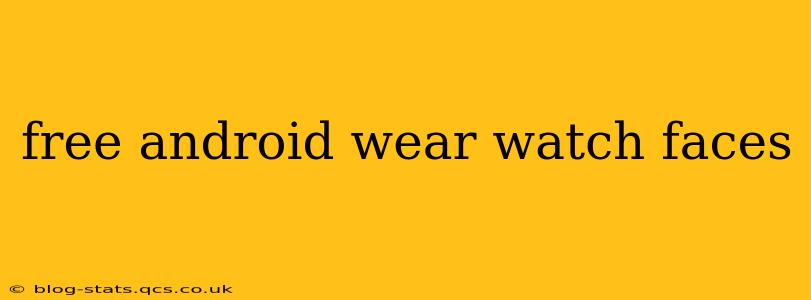 free android wear watch faces