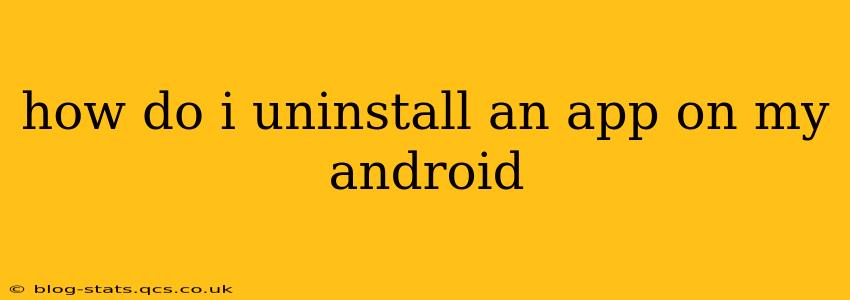 how do i uninstall an app on my android