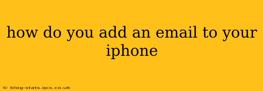 how do you add an email to your iphone