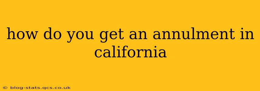 how do you get an annulment in california