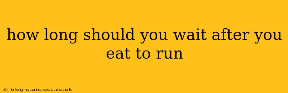 how long should you wait after you eat to run