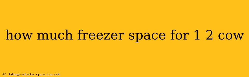 how much freezer space for 1 2 cow