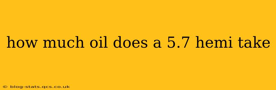 how much oil does a 5.7 hemi take