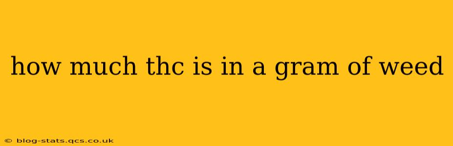 how much thc is in a gram of weed