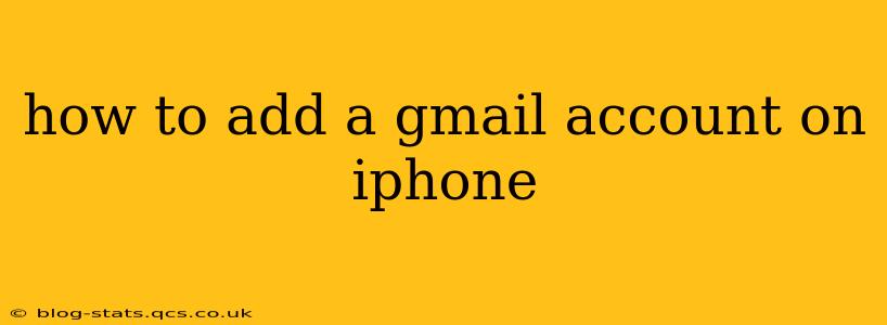 how to add a gmail account on iphone