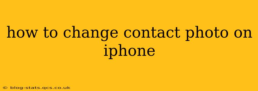 how to change contact photo on iphone