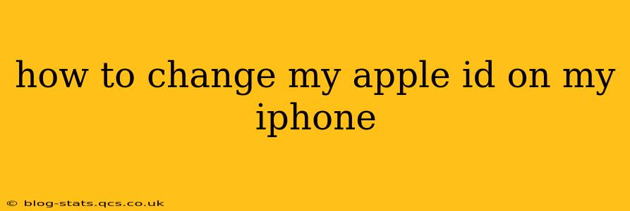 how to change my apple id on my iphone
