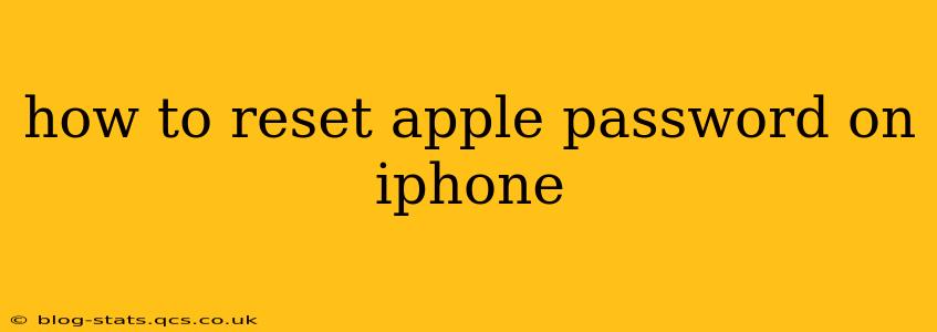 how to reset apple password on iphone