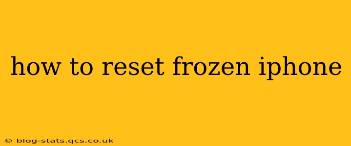 how to reset frozen iphone