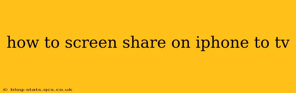 how to screen share on iphone to tv
