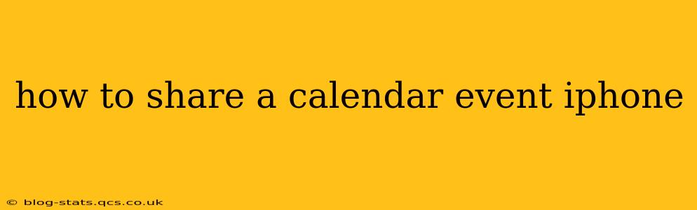how to share a calendar event iphone