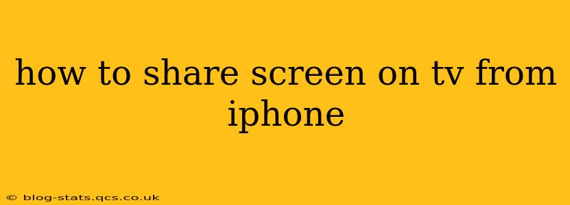 how to share screen on tv from iphone