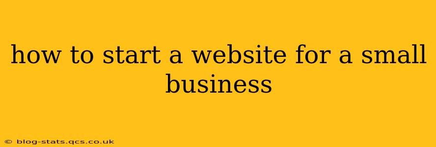 how to start a website for a small business