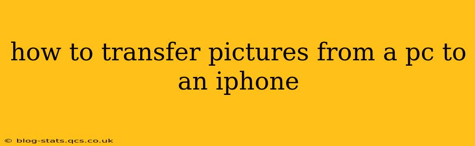 how to transfer pictures from a pc to an iphone