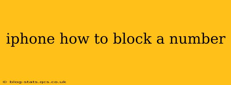 iphone how to block a number