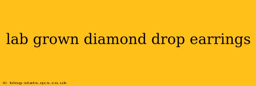 lab grown diamond drop earrings