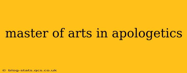 master of arts in apologetics