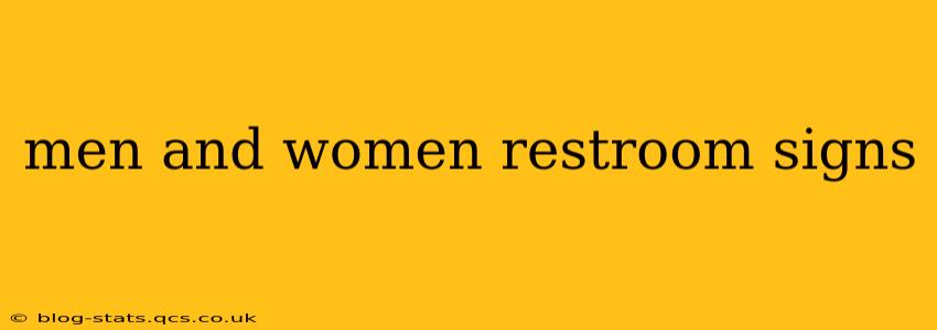 men and women restroom signs