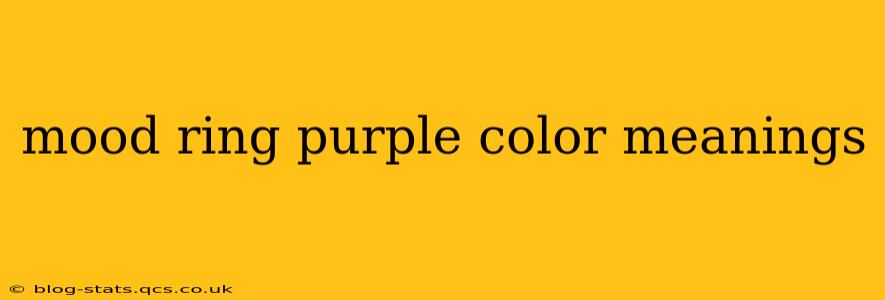 mood ring purple color meanings