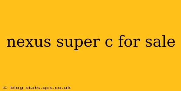 nexus super c for sale