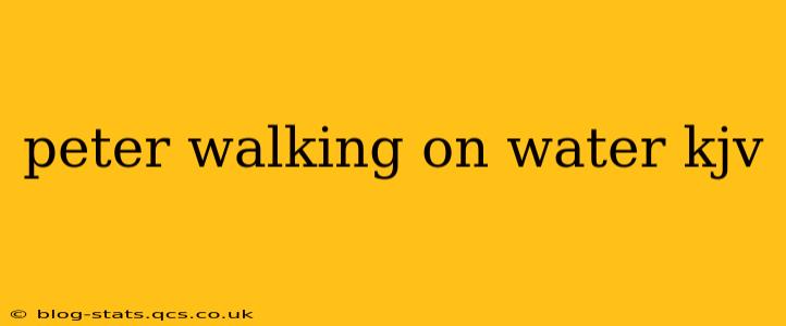peter walking on water kjv