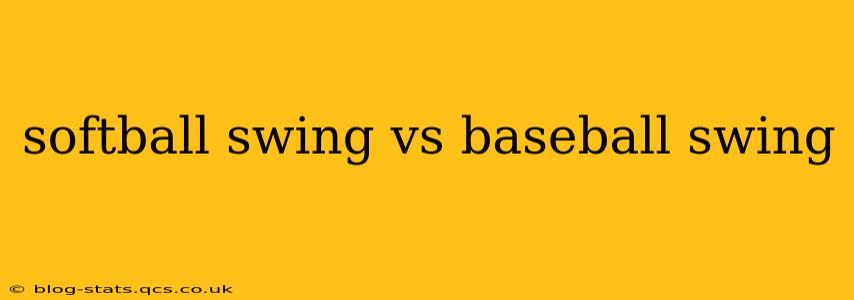 softball swing vs baseball swing
