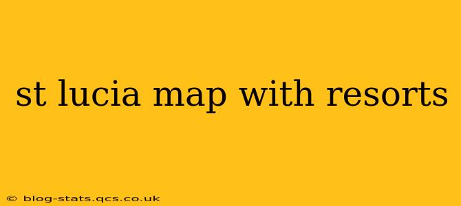 st lucia map with resorts