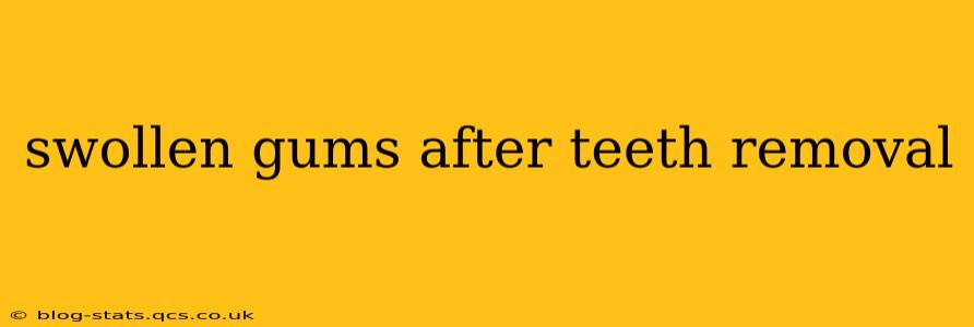 swollen gums after teeth removal