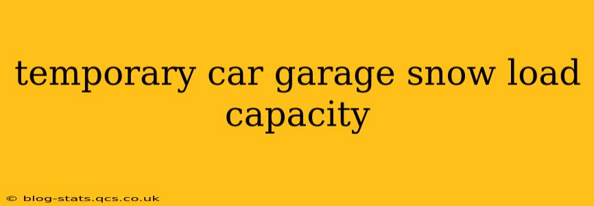 temporary car garage snow load capacity