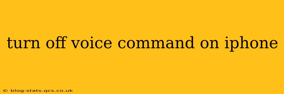 turn off voice command on iphone