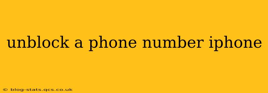 unblock a phone number iphone