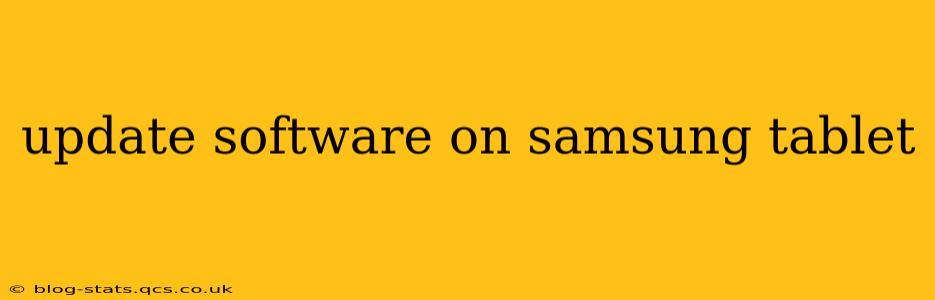 update software on samsung tablet