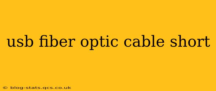 usb fiber optic cable short